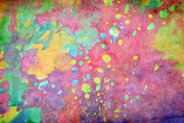 Obraz na płótnie Canvas Watercolour paint background on textured paper - Artistic grunge backdrop texture