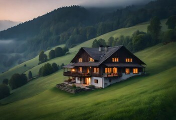 Fototapeta premium house in the mountains