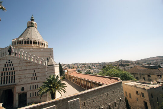 The Basilica of the Annunciation in Nazareth, Israel, stands on the site where the archangel Gabriel announced to Mary the forthcoming birth of Jesus