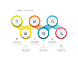 Fototapeta na wymiar Presentation infographic business template colorful