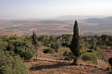 Holy Land view from Basilica of the Transfiguration, Mount Tabor, Israel - 733017686