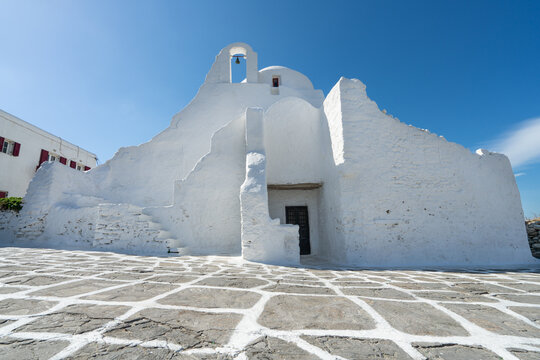 Ancient Paraportiani Church in Mykonos Town, Cyclades, Greece