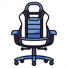 gaming chair flat icon  style of simple vector