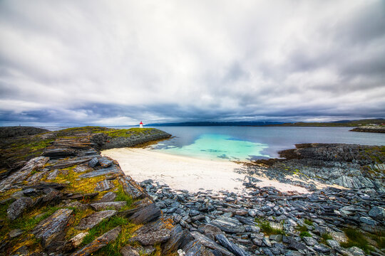 Beautiful, Small Beach outside Gamvik, Finnmark, Norway