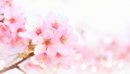 Fototapeta na wymiar Cherry Blossoms Blooming at the start of Spring - Last days of Winter announcing the new Season of Spring - Sakura Festival Hanami 