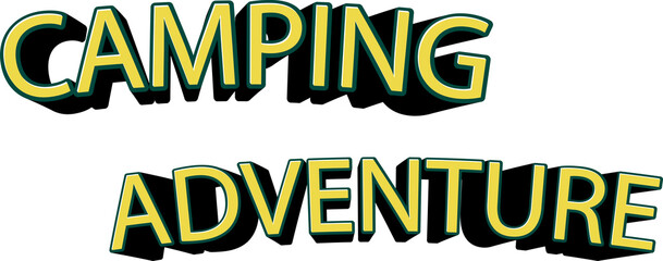 Retro vintage camping adventure text effect editable 70s and 80s text style