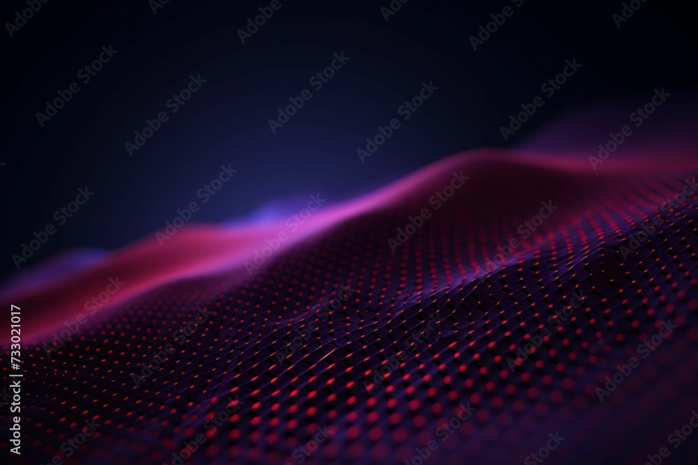 Sticker AI generated illustration of an abstract background with bright pink and blue dots