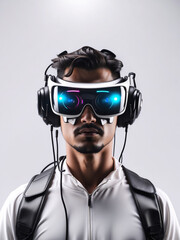 Illustrations of humans using virtual reality feel of the future 2