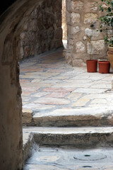 Old town street of Jerusalem in Israel