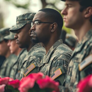  A Diverse Group Of Soldiers And Civillians Pay Their Respects On Memorial Day