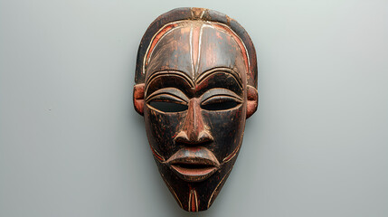 A traditional African mask. A voodoo mask.