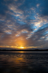 sunset over the sea
