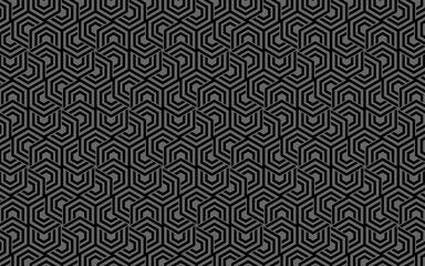 geometric line polygon with gray background seamless pattern vector