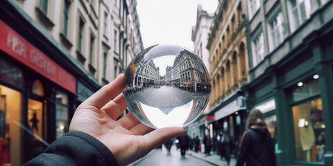London in a crystal ball