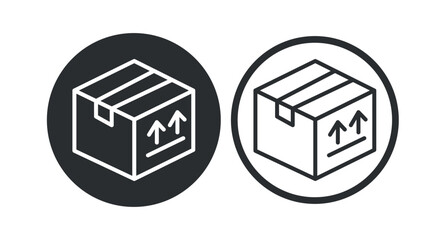 Box Icon Set. Vector isolated editable flat set of boxes illustrations