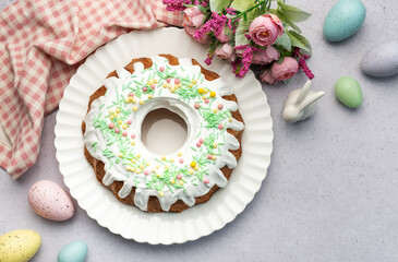 Easter Bundt Cake with Easter Eggs