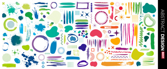 Set of Abstract Modern Graphic Elements