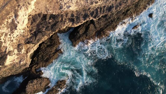 Fuerteventura, Canary islands. Coastline and beach in a tourist town.