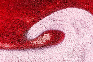 old street graffiti pattern in wave on red and white background, wallpwper for backdrop and design