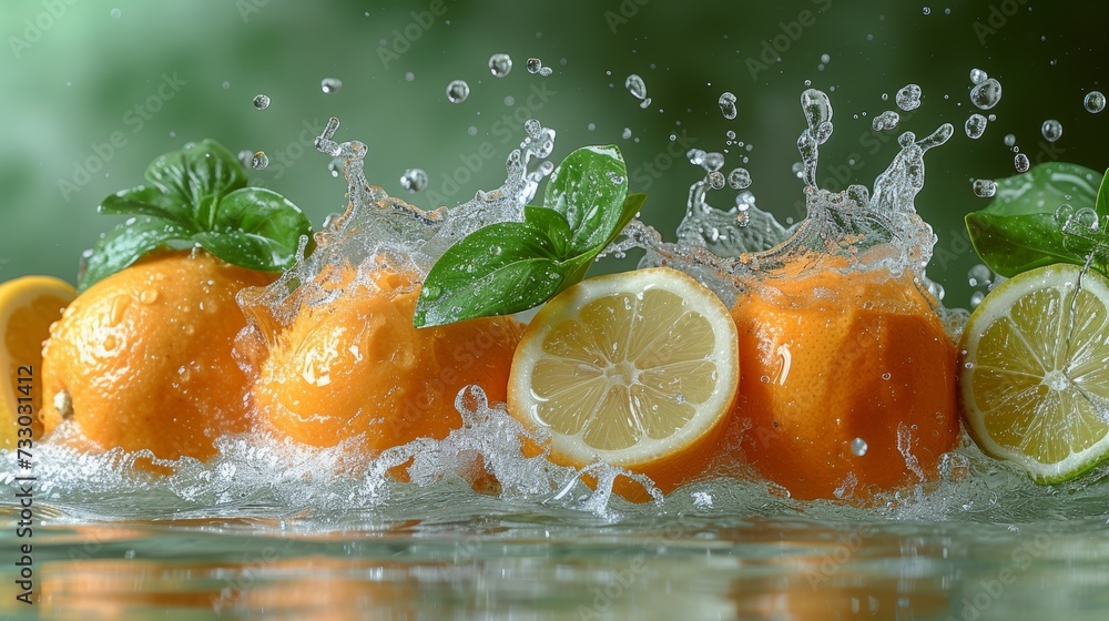 Poster lemons and limes on a simple background create a striking contrast
