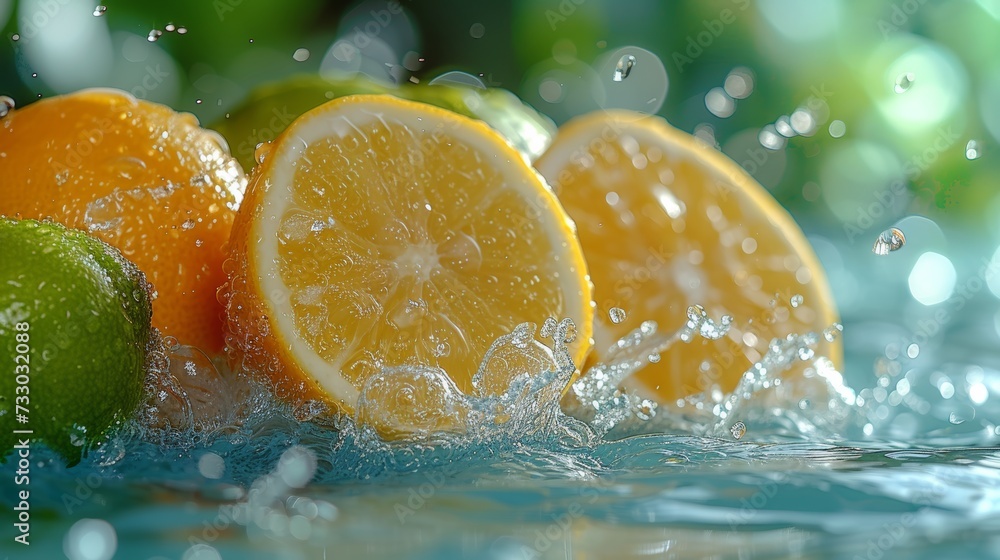 Poster lemons and limes on a simple background create a striking contrast