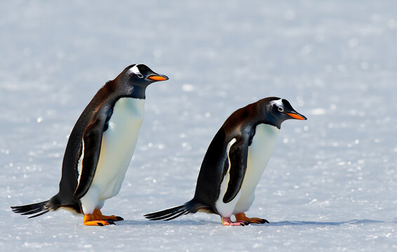 Pinguin, KI-generiert, Eine bunte Farbpalette, Abstrakte Kunst, Computer Mischtechnik, 