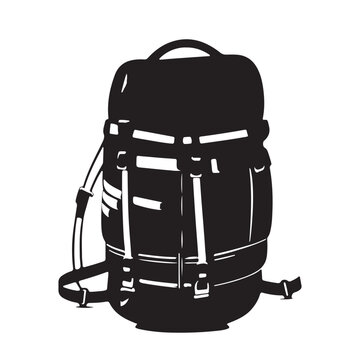 Travel bag, vector, white background