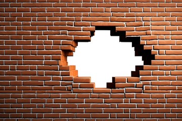  Hole in Brick Wall, Background for Design