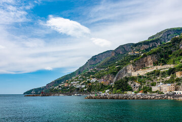 The city of Amalfi, on the Amalfi coast, Italy
