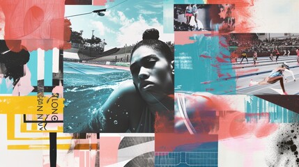 a collage of photos or graphics creating a moodboard my olimpic games 