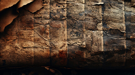 Details of the texture of worn pages
