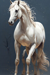 Obraz na płótnie Canvas White Horse 