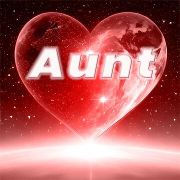 A  loving relationship gift of the heart to my Aunt, from the universe, and space for showing my love on Valentine's Day or every occasion of joy and love.