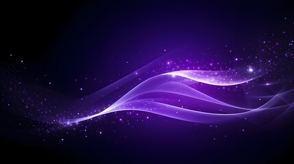 Abstract Purple wavy background with stars