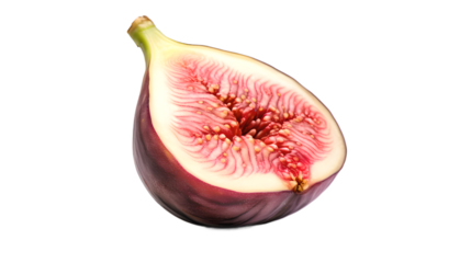 png of half fig isolated on transparent background
