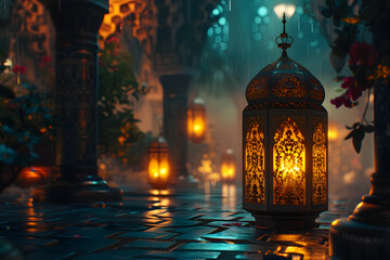 Lantern in the night, Ramadan Kareem