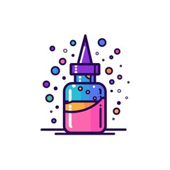 Obraz premium Vector nail polish cartoon icon illustration