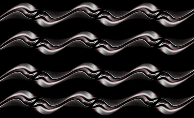 Silver red beauty metallic waves graphic illustration 