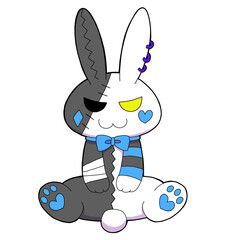 不気味かわいいぬいぐるみ青