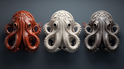 Octopus suction cups in intricate detail