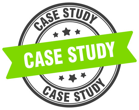 case study stamp. case study label on transparent background. round sign