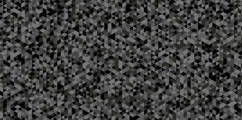 Seamless geometric pattern square shapes low polygon backdrop background. Abstract geometric wall tile and metal cube background triangle wallpaper. Gray and Black polygonal background.