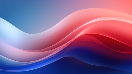Wave liquid style lines with shadows and light on gradient background, generative ai, 