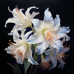 bouquet of white lilies.