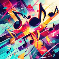Background of vibrant music pattern. Generative AI - 733058084