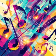 Background of vibrant music pattern. Generative AI - 733058298