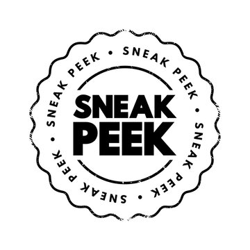 Sneak Peek text stamp, concept background