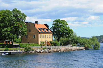 Fototapeta na wymiar Baltic sea and seaside in Stockholm