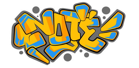Note graffiti illustration