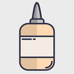 Flat and modern glue bottle - wood glue symbol